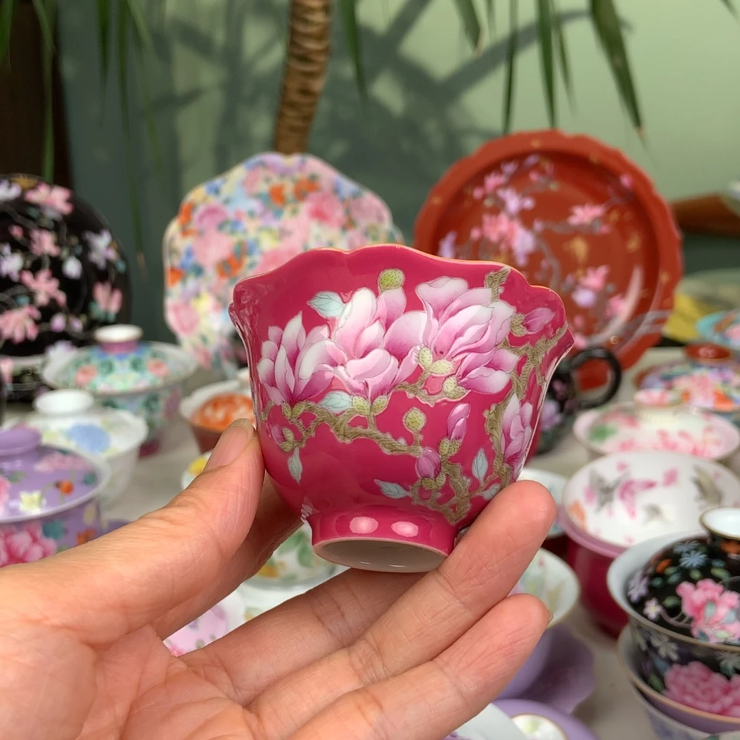 玉兰花花口主人杯手工