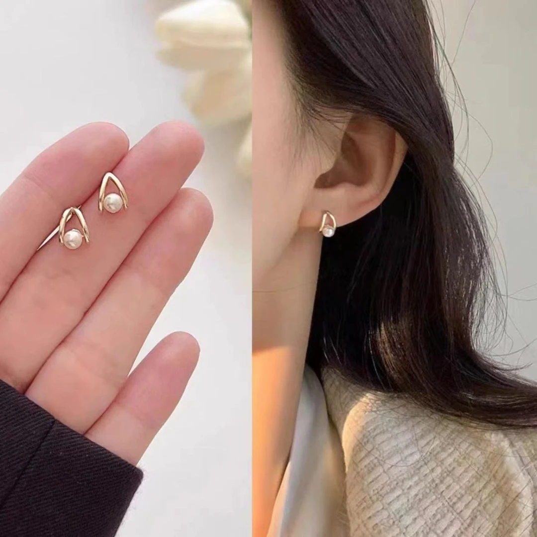 合金耳饰 简约耳钉秋冬新款养耳洞耳环小众设计感气质百搭东大门