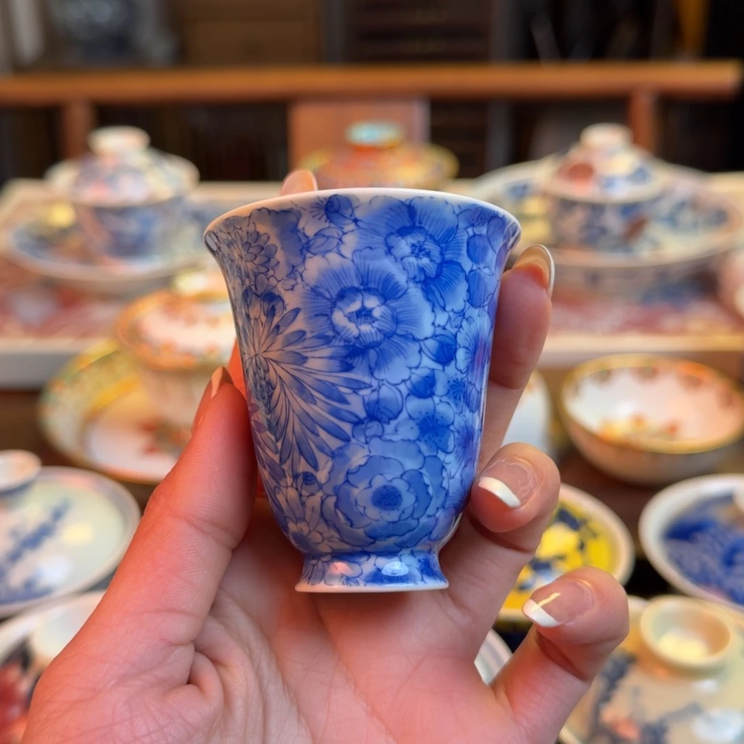 杯重工万花闻香杯纯手绘