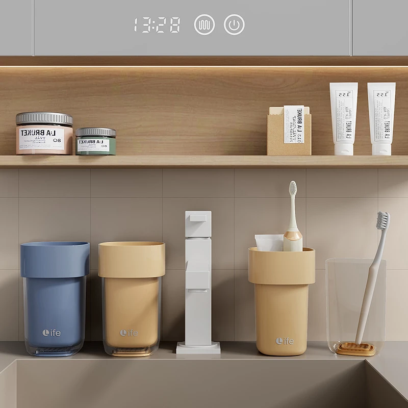 便携旅行洗漱杯漱口杯卫生间便携式牙刷收纳盒多功能刷牙杯子