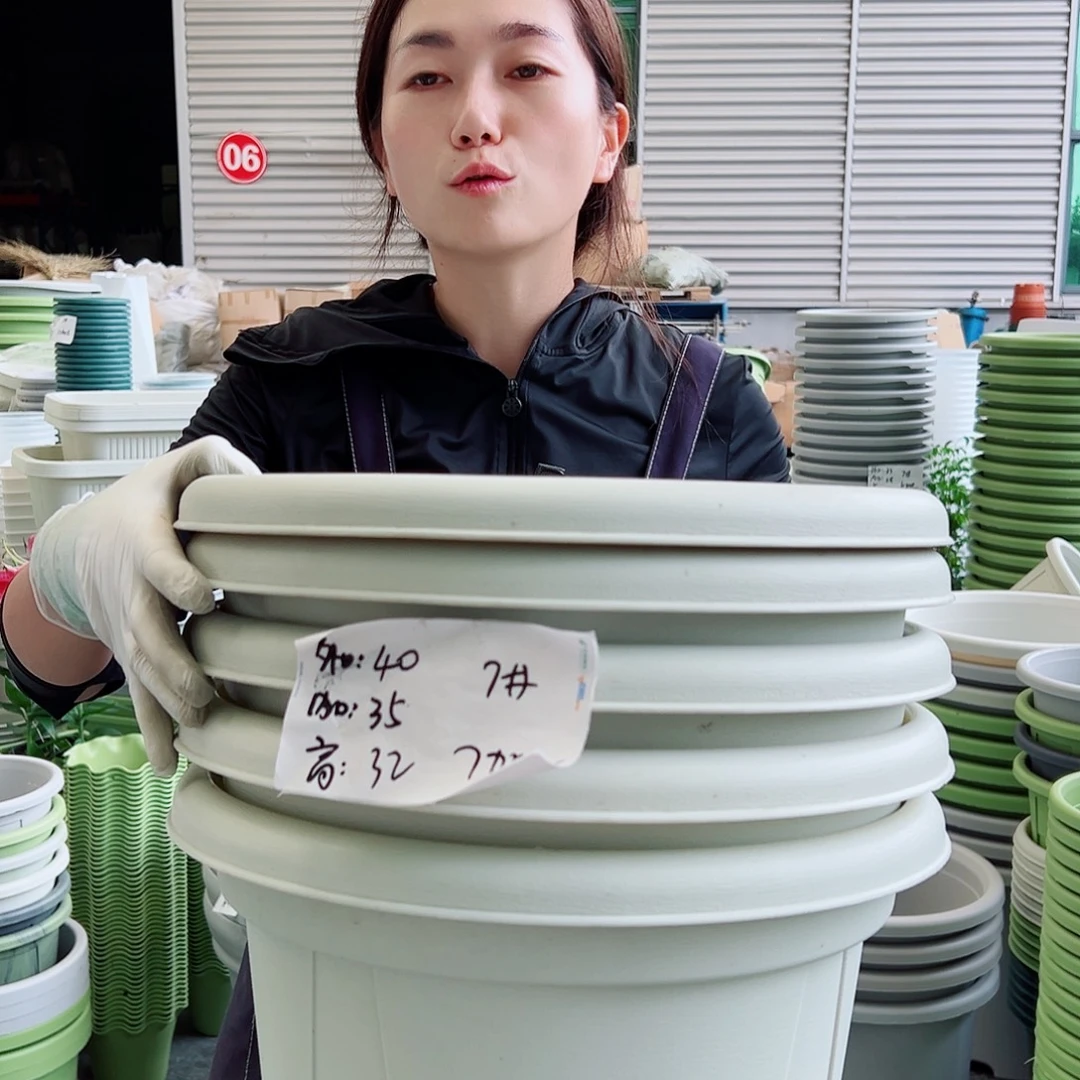 青山盆7#米白5个无托