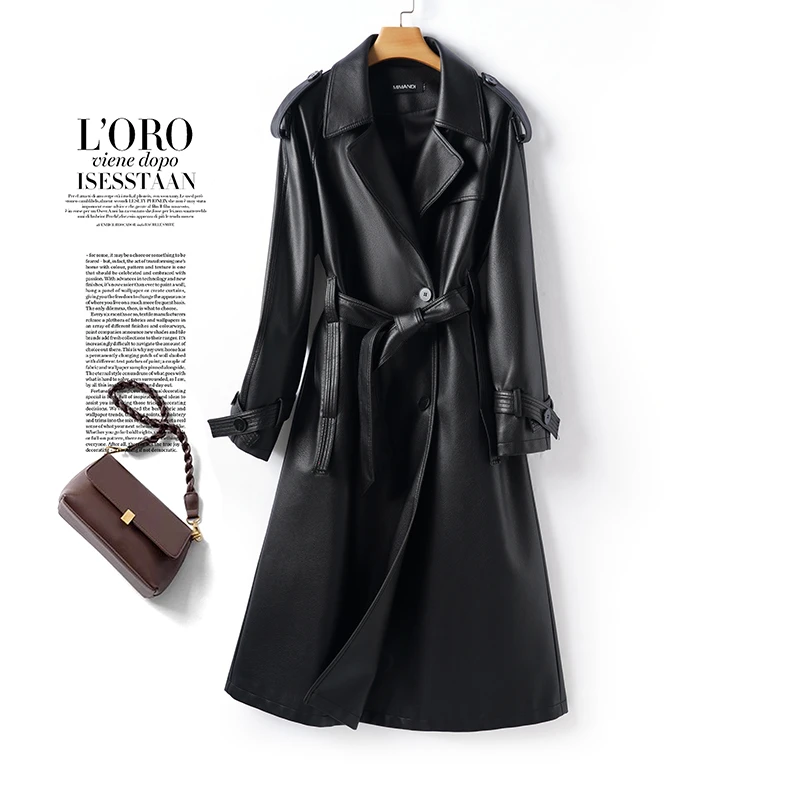 【彤彤】海宁真皮皮衣女中长款2025年秋冬新款海宁绵羊皮风衣外套