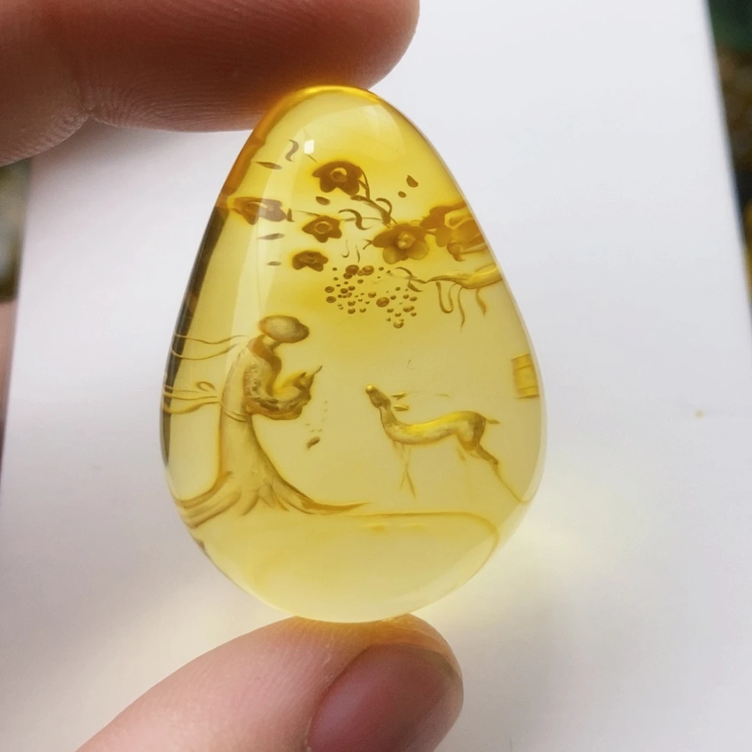 【闪购商品】金珀吊坠(不含链)未镶嵌