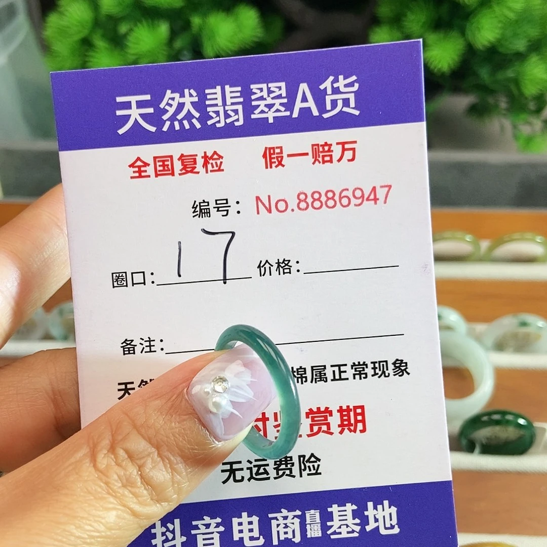 翡翠戒指未镶嵌6947......