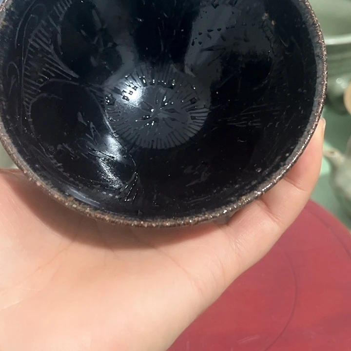 青*渡一个遇林亭的描银盏