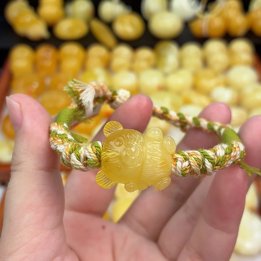 蜜蜡未镶嵌毛衣链蜜蜡