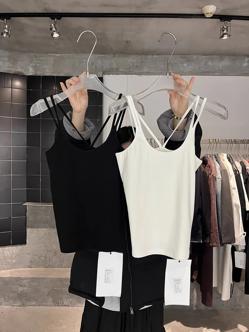 ONEXH·IN choose u2025年春夏款弹力修身吊带背心女叠穿打底上衣