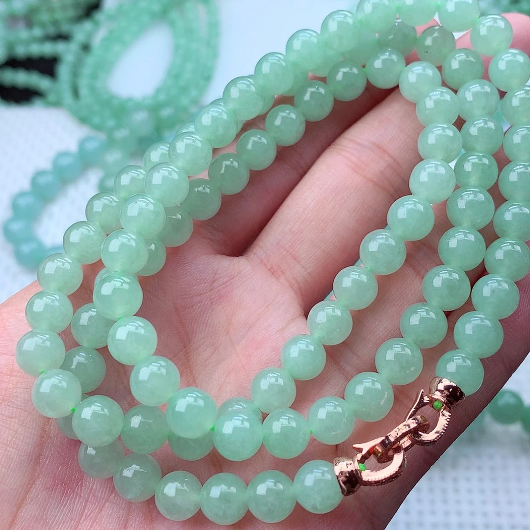 翡翠未镶嵌毛衣链卡7.8