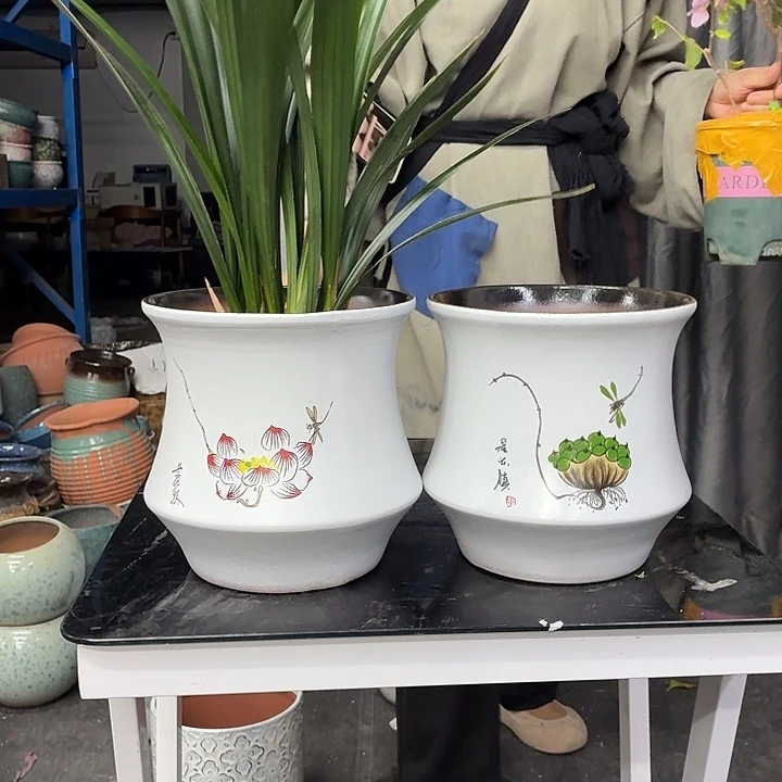 20×21 -粗陶花盆有孔-买买买