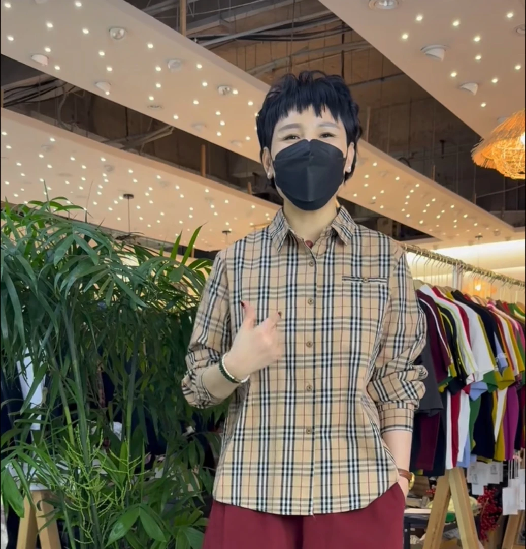 欧货格子长袖衬衫修身外套夏季百搭