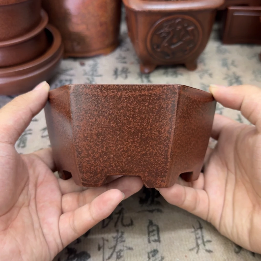 紫砂花盆11.5x5.8内经紫砂花盆
