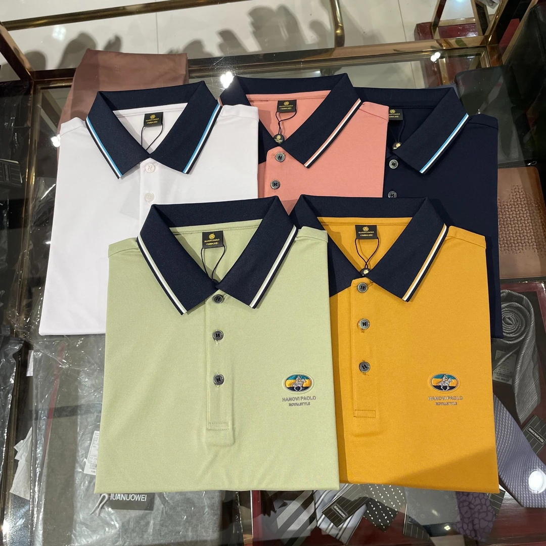 短袖polo高级感男装全棉高档翻领polo休闲百搭