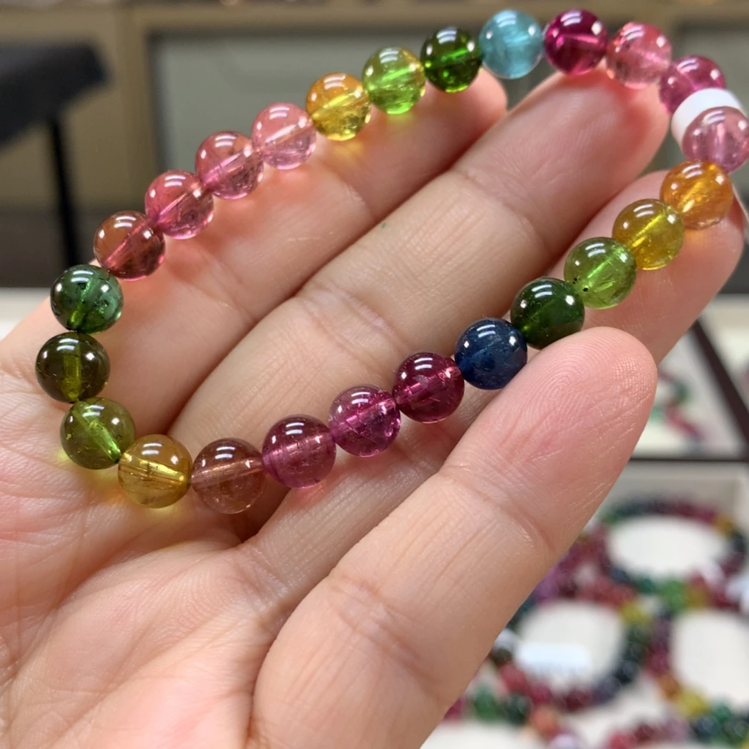 碧玺未镶嵌手链7.5左右