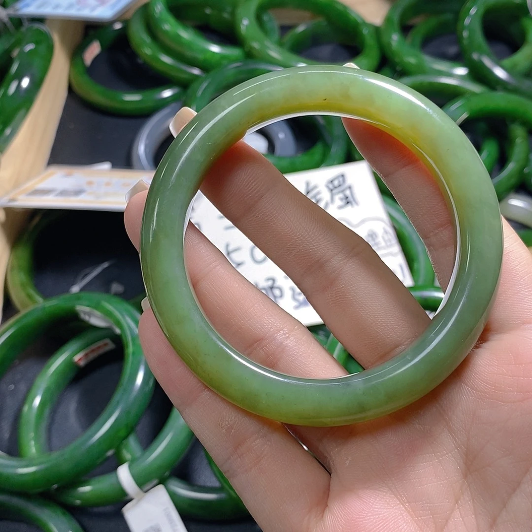 和田玉（碧玉）未镶嵌手链55.5圈