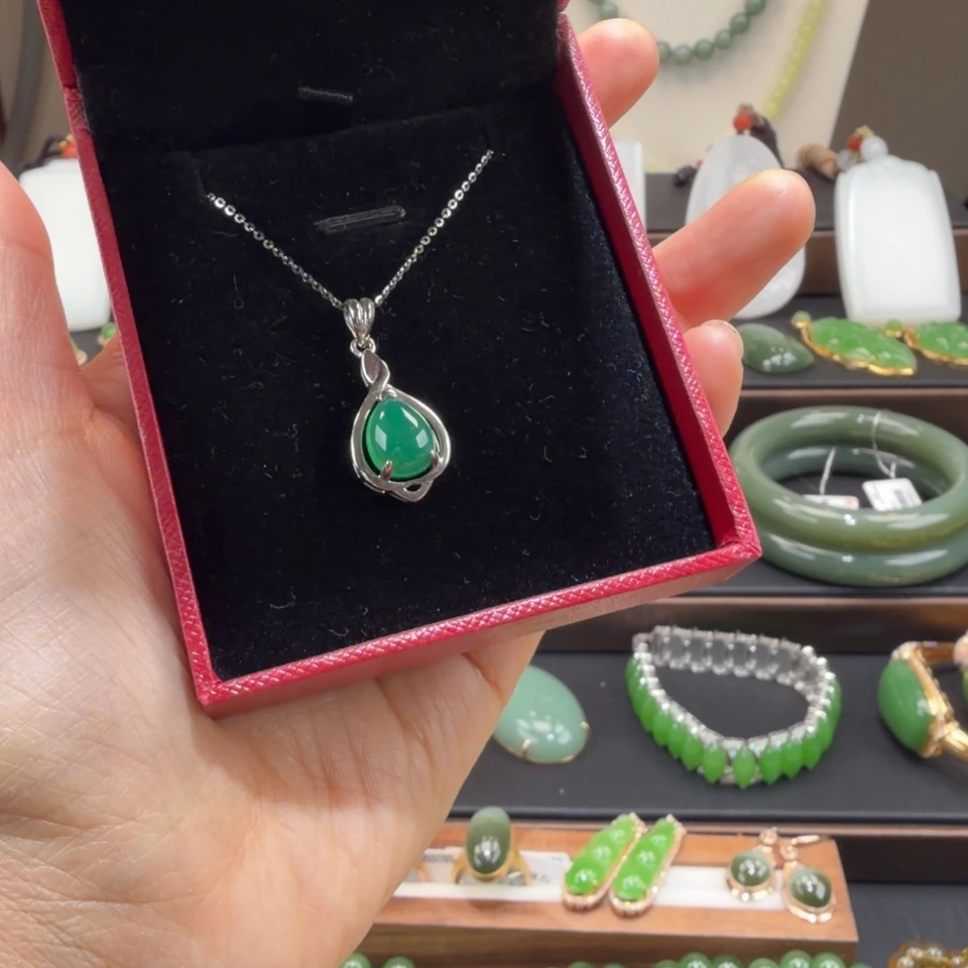 玛瑙/玉髓银S925镶嵌颈饰