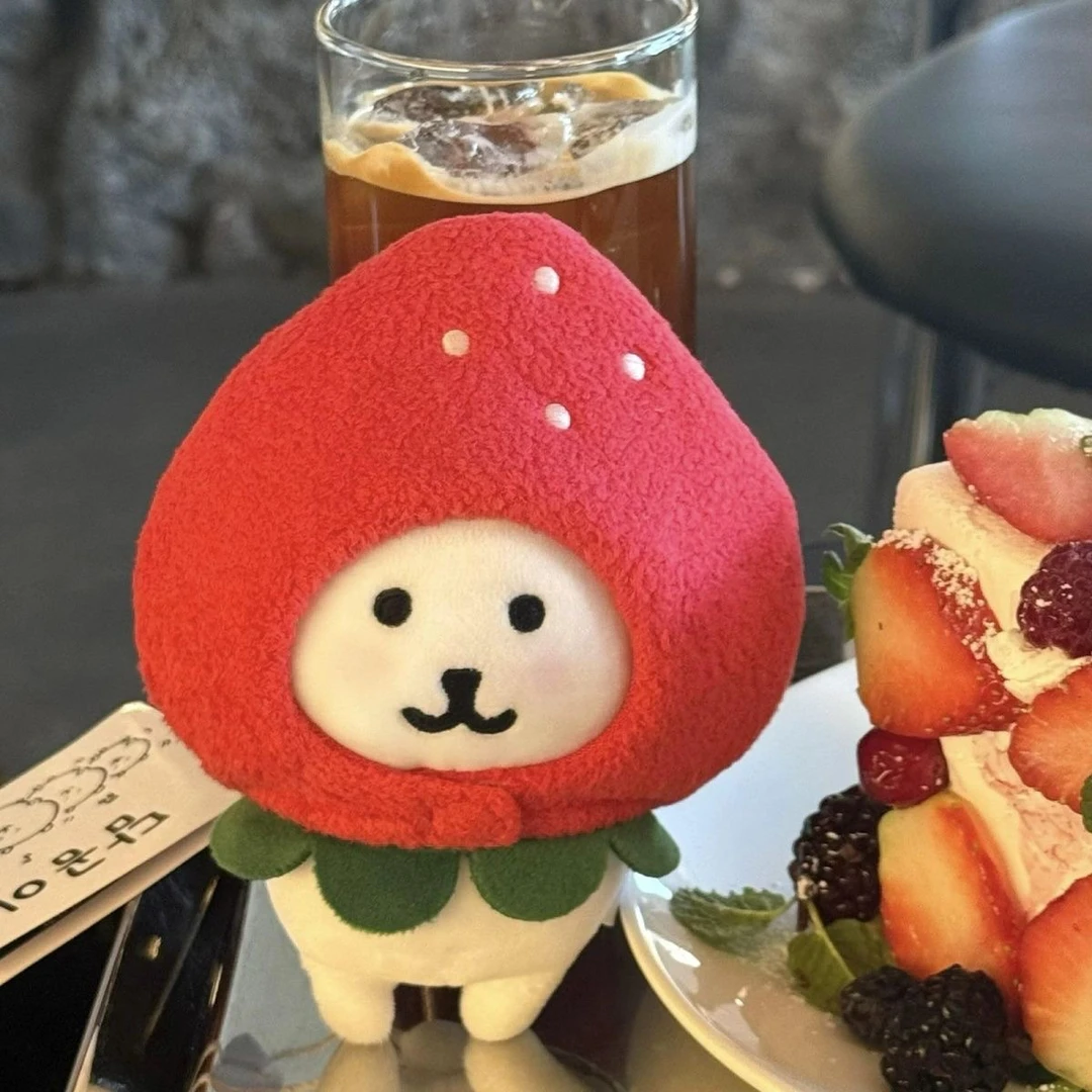 自嘲熊13cm娃衣18夏日甜品屋系列chiikawa努努衣毛绒百搭草莓头套