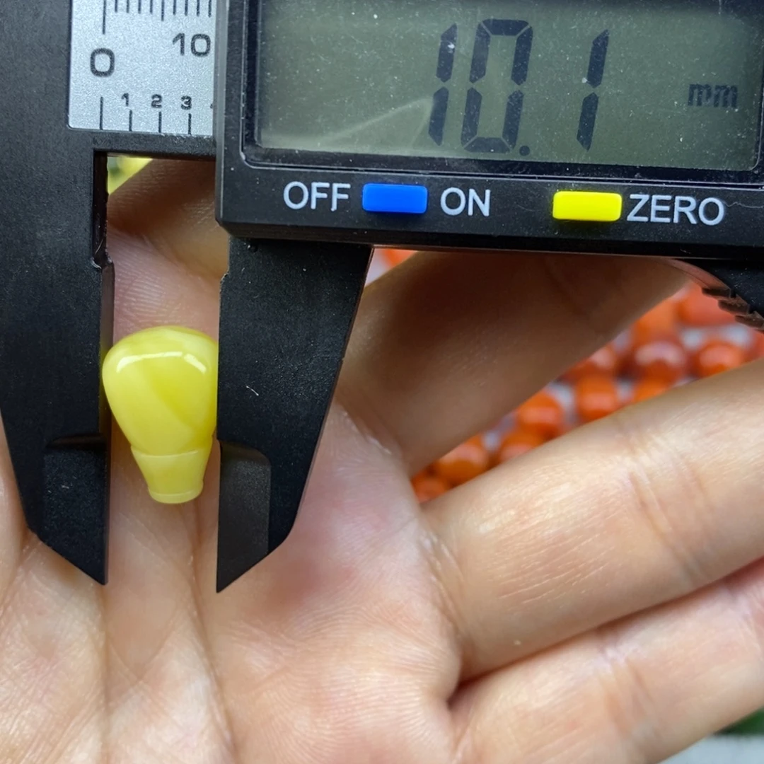 蜜蜡未镶嵌裸石三通10mm