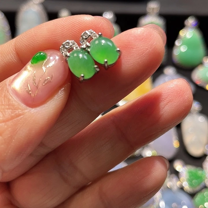 翡翠银S925镶嵌颈饰