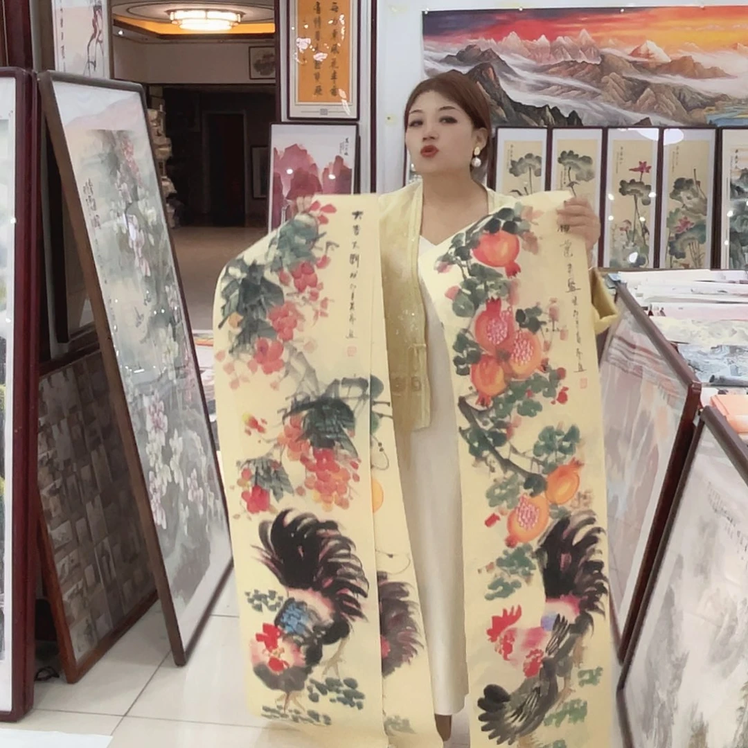 国画纯手绘山水花鸟