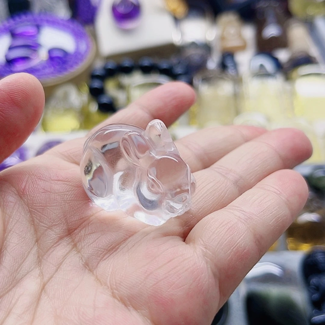 【闪购商品】未镶嵌颈饰水晶白水晶兔子吊坠