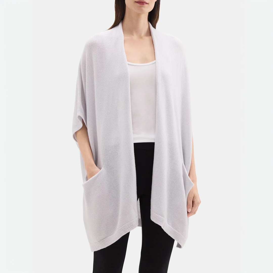 THEORY美国直邮Knit Poncho 70%羊毛针织开衫宽松舒适O071706R