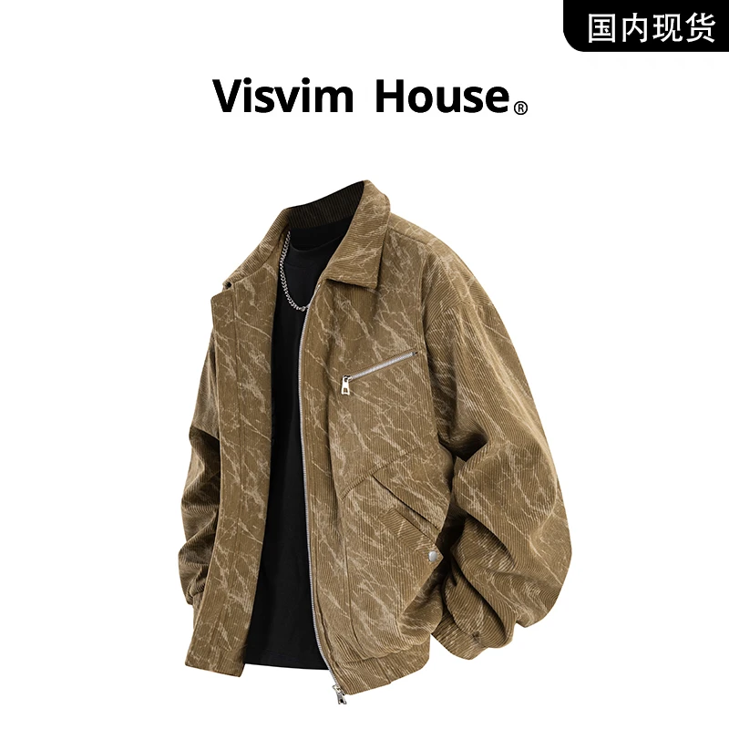 【品牌现货撤柜】VISVIM WINGS春秋新款扎染翻领百搭男士夹克外套
