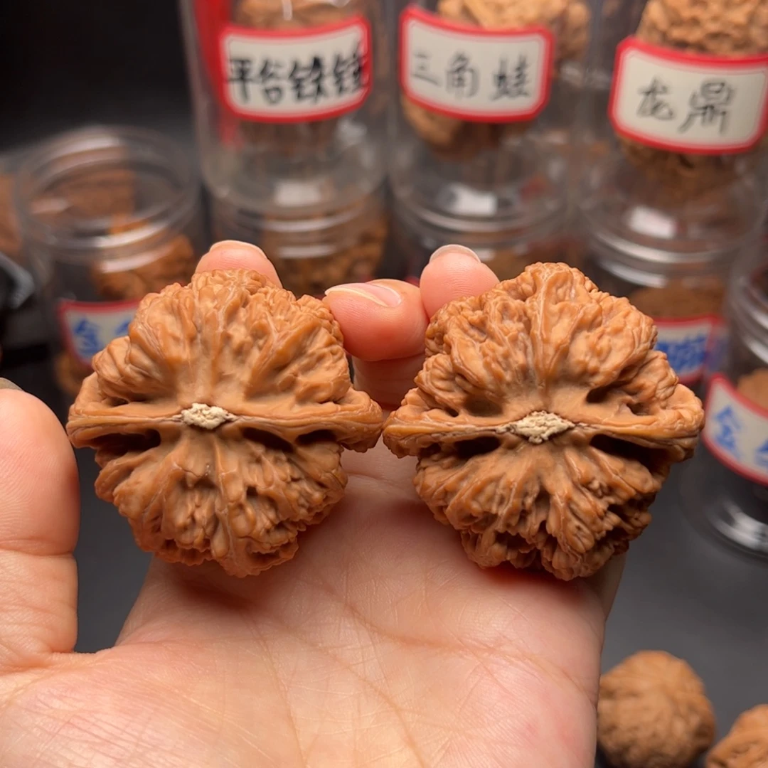 茄***哒文玩核桃把件47三角筋全品大粗筋