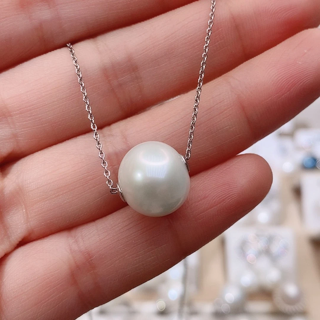颈饰银S925镶嵌淡水珍珠