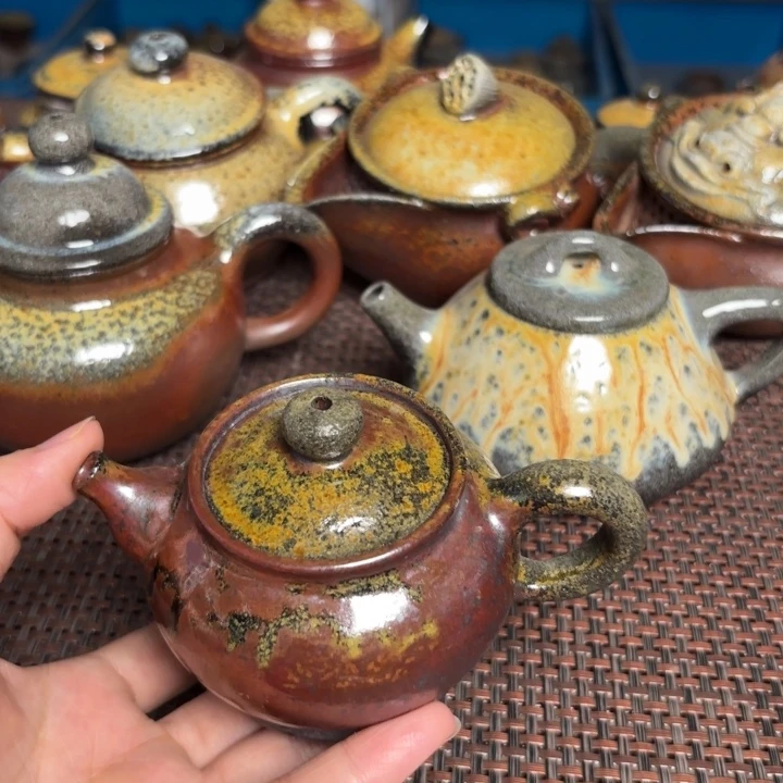 茶杯紫砂锔钉手持