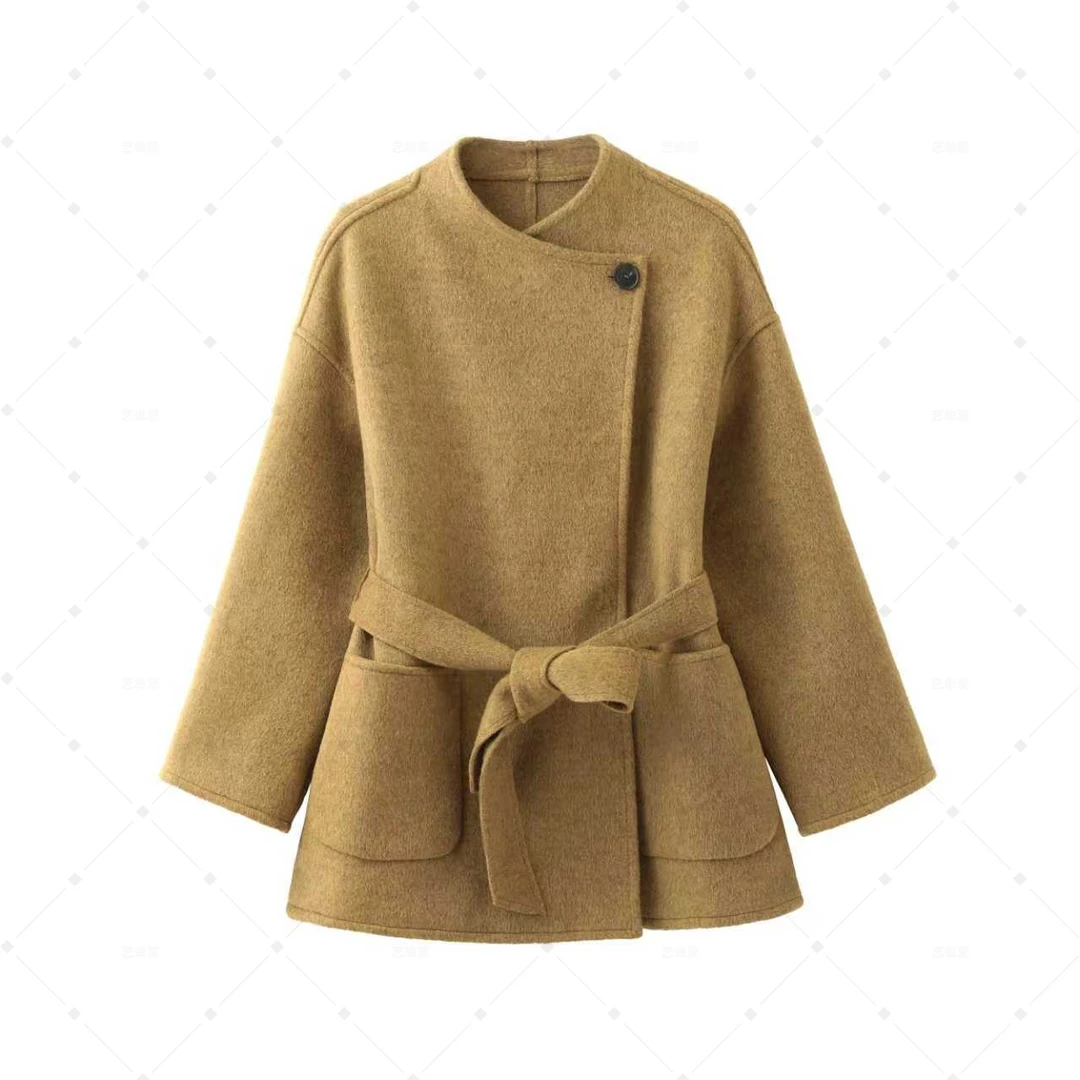 薄款秋冬短款中长款长袖毛呢外套时尚韩版毛呢呢子