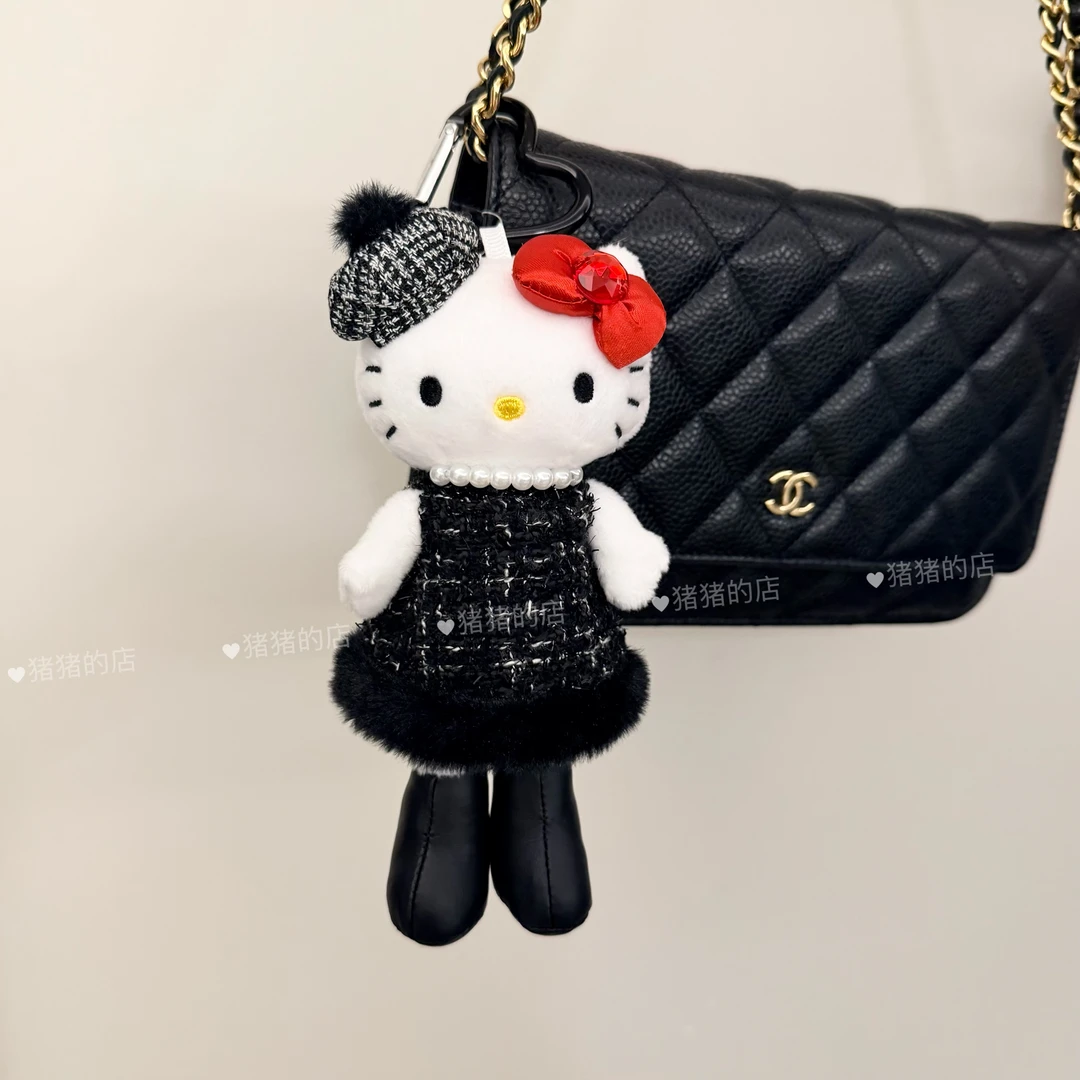 【日本限定】三丽鸥正版NIC第四代贝雷帽小香风长腿kitty挂件