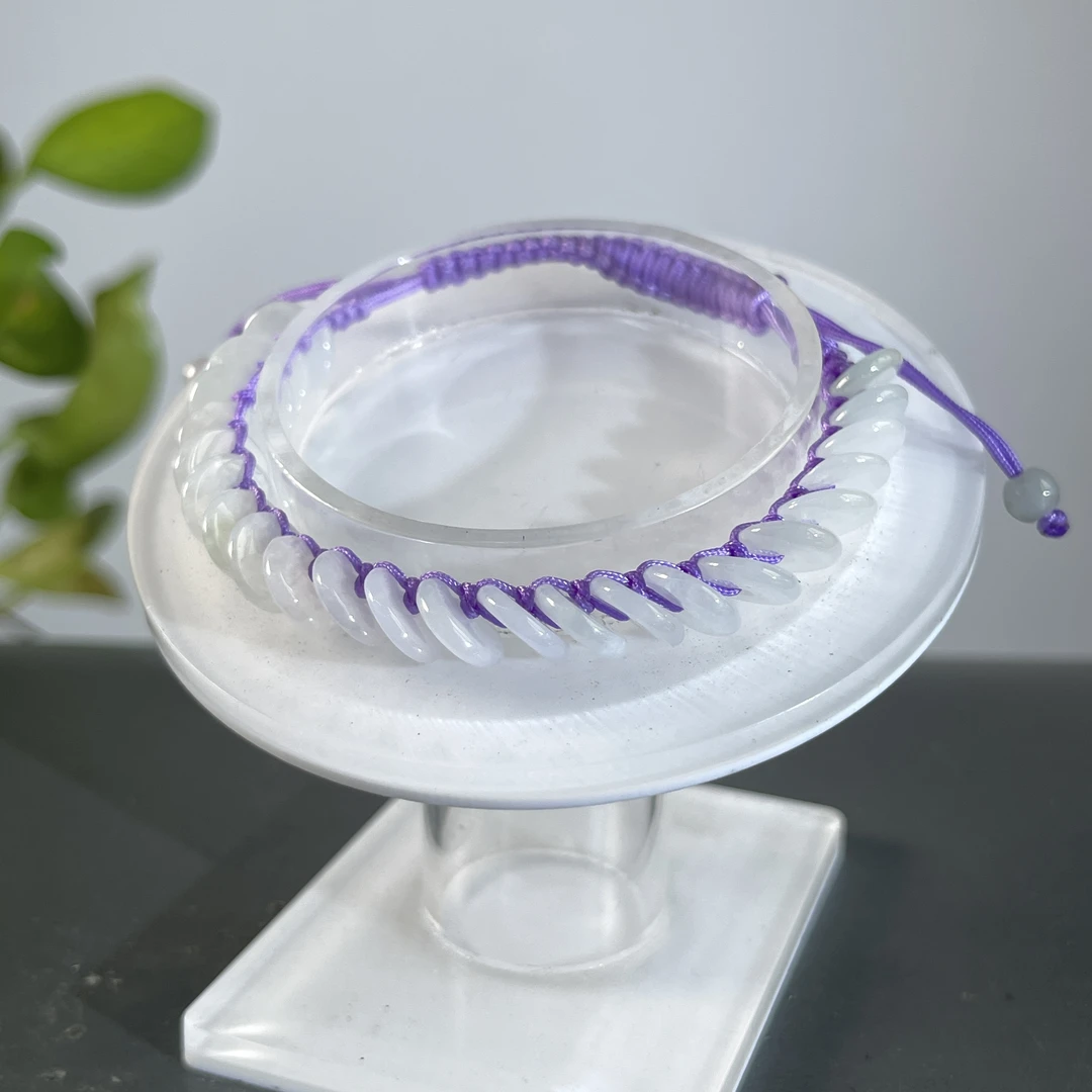 JXZC27-09 天然缅甸A货翡翠 平安扣手绳