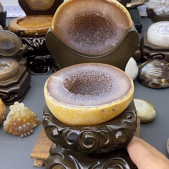 未镶嵌摆件紫晶聚宝盆