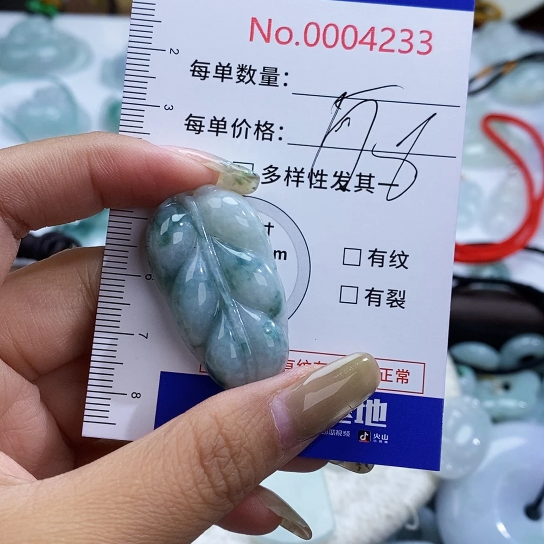 翡翠未镶嵌颈饰4233