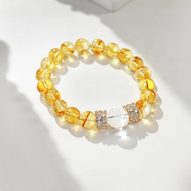 【暖阳】发发发  黄阿塞白水晶天然水晶手串