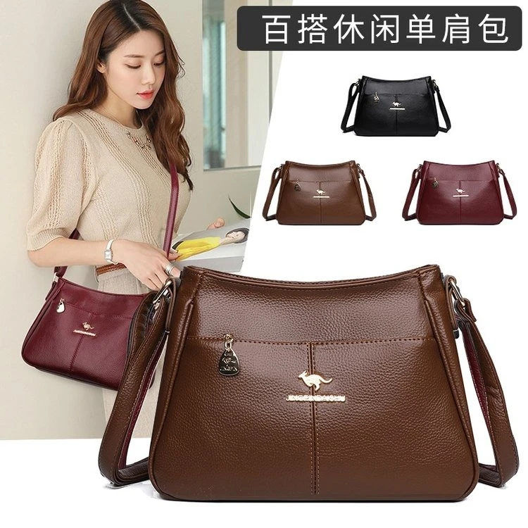 秋冬新款大容量高端女士中年单肩斜挎包妈妈女士斜挎包中老年女包