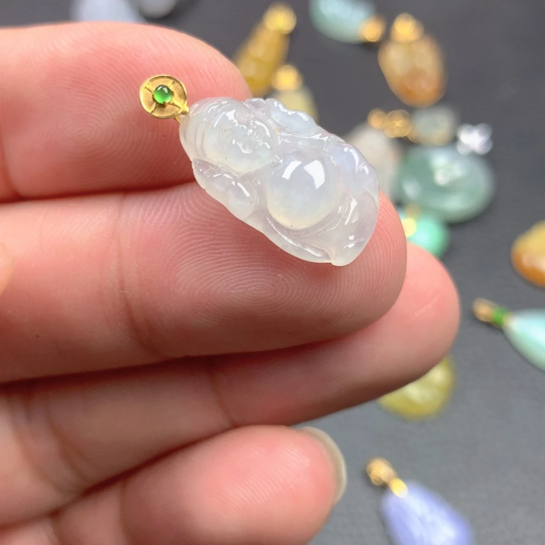 【闪购商品】颈饰18K金镶嵌翡翠翡翠