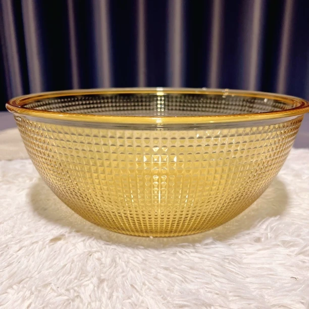 琥珀波点和面盆一个 直径32cm 高约13cm