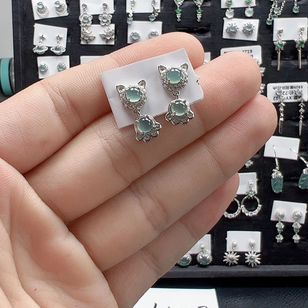 翡翠手链银S925镶嵌E***?天然翡翠A货