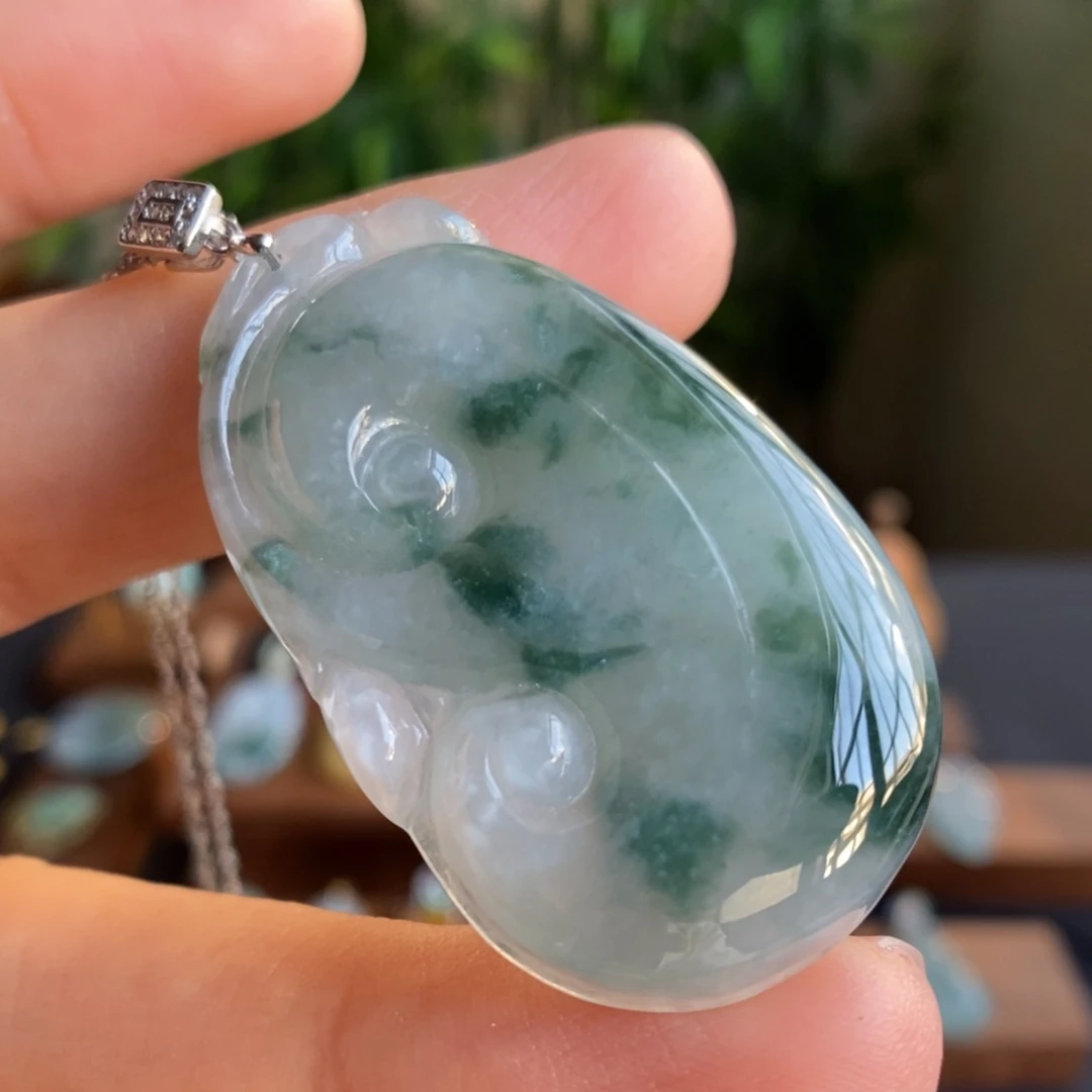 【闪购商品】颈饰银S925镶嵌翡翠12