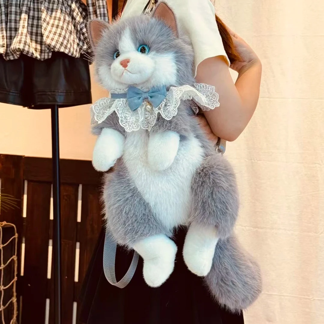 原创布偶猫咪玩偶背包可爱仿真毛绒玩具公仔双肩包送女生生日礼物