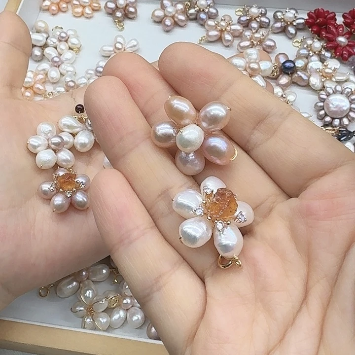 淡水珍珠发饰未镶嵌