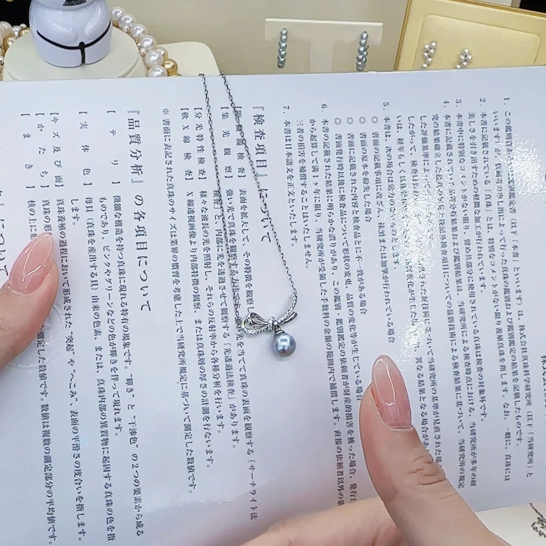 海水珍珠银S925镶嵌颈饰