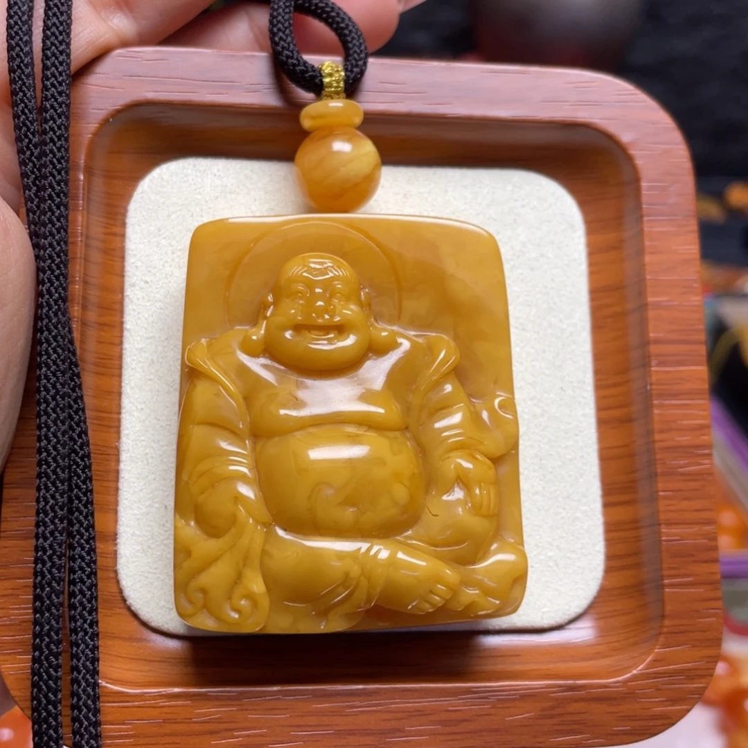 蜜蜡未镶嵌吊坠(赠链)项链