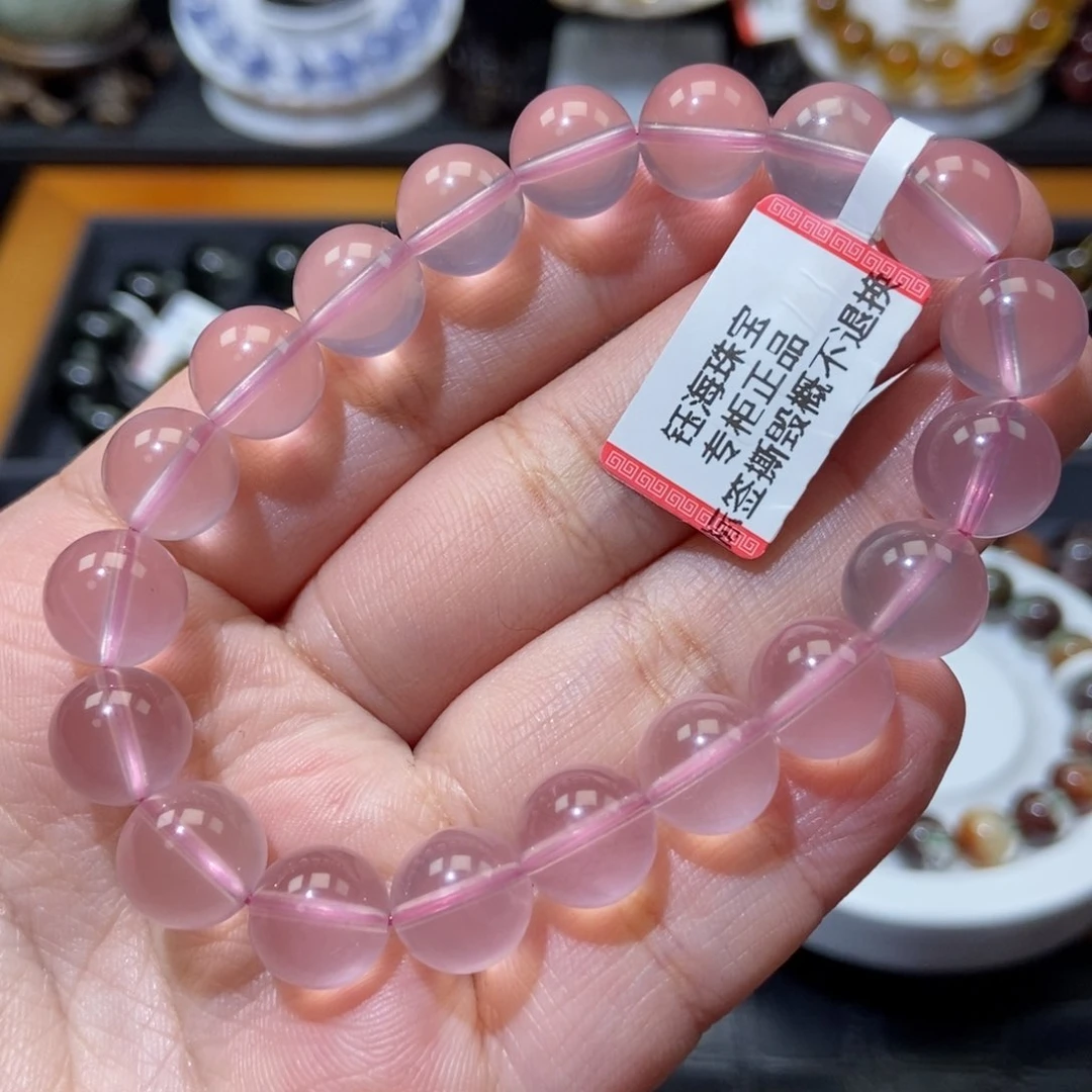 水晶粉水晶手链10未镶嵌