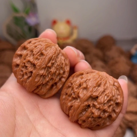 吊坠文玩核桃39红皮磨盘全品