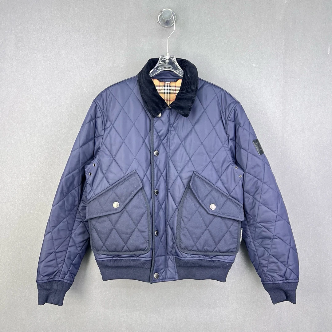 全新未使用 BURBERRY/博柏利 52码/真皮字母夹克棉服/12845694