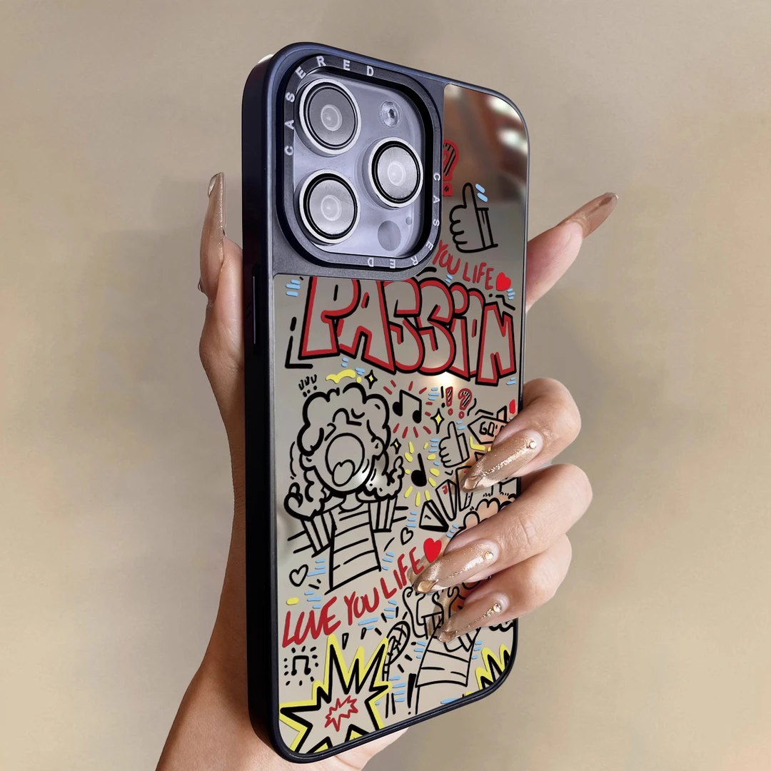 线条激情适用于华为nova14手机壳13新款镜面外壳12全包11防摔创意