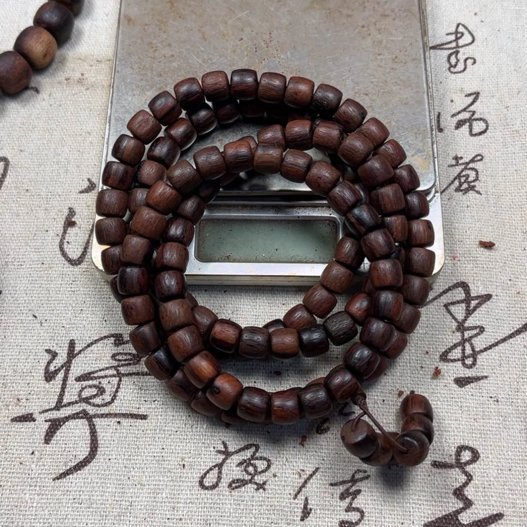 降真香手串/手链8x9直切糖结黄油料花珠