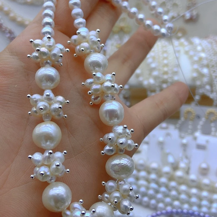 淡水珍珠颈饰未镶嵌玲***花